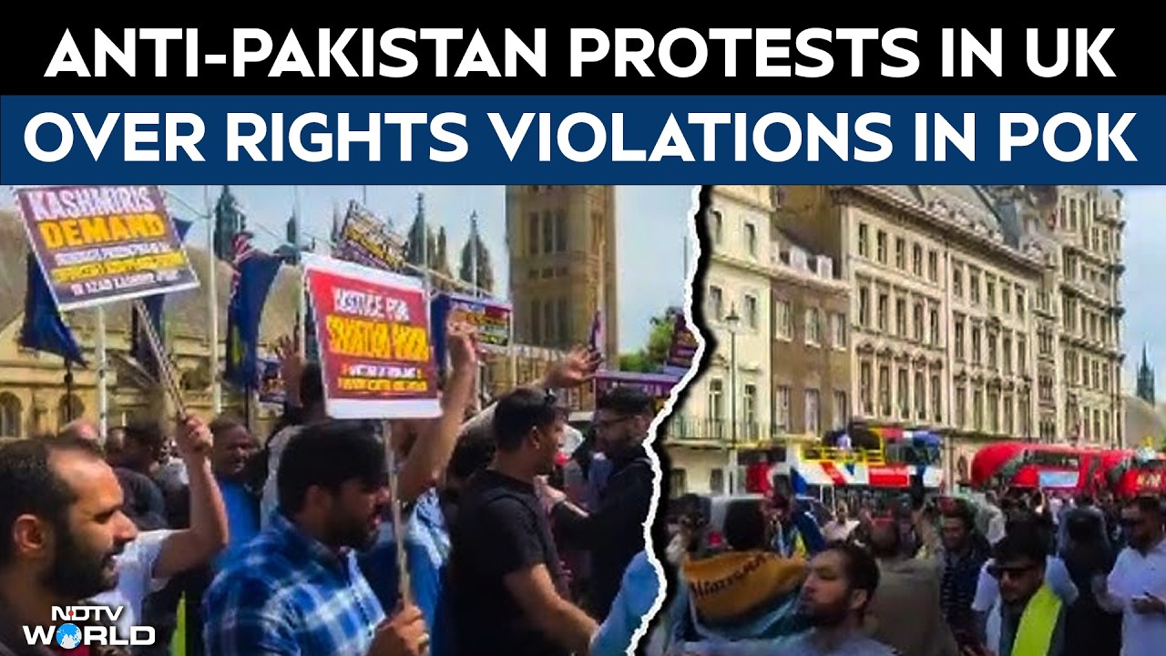 Anti-Pakistan Protests In UK: British Kashmiris Protest Outside UK Parliament Over Crackdown in PoK