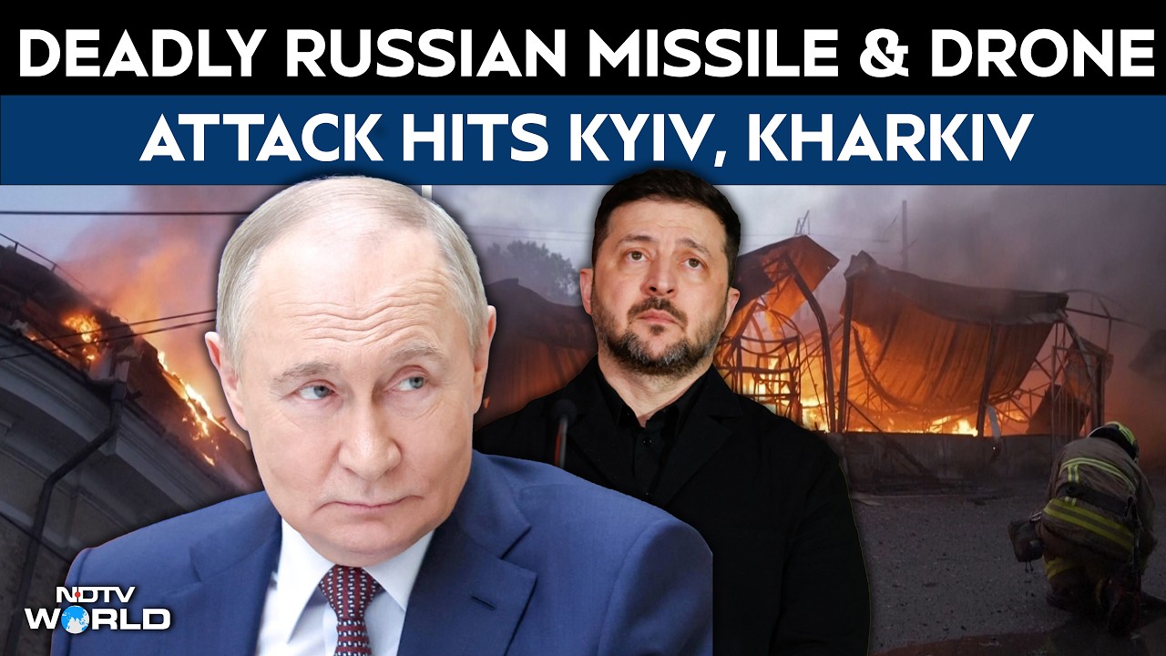 Deadly Russian Missile And Drone Attack Hits Kyiv, Kharkiv