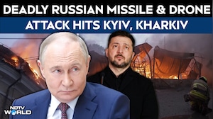 Deadly Russian Missile And Drone Attack Hits Kyiv, Kharkiv