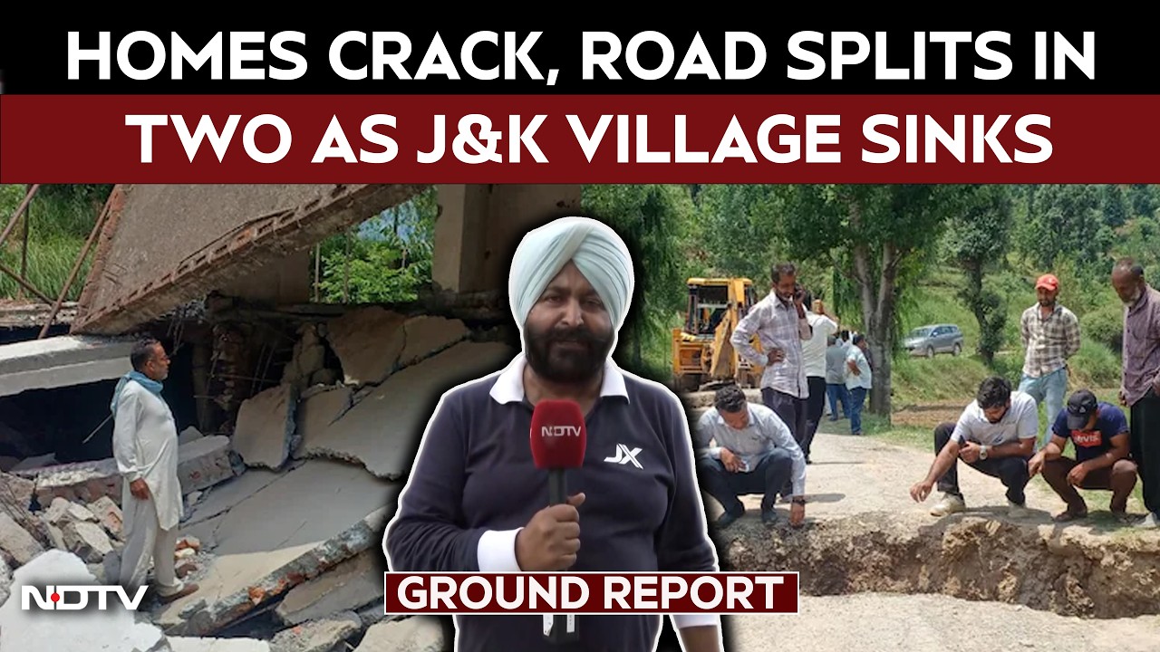 Jammu And Kashmir News | Homes Crack, Road Splits In Two As J&K Village Sinks