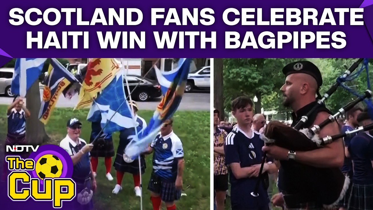 FIFA News | Scotland Fans Celebrate Haiti Win With Bagpipes In Boston | Historic World Cup Victory