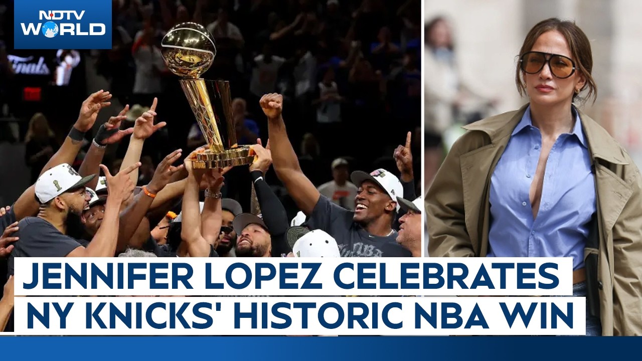 New York Knicks | Jennifer Lopez Celebrates as New York Knicks End 53-Year NBA Title Drought