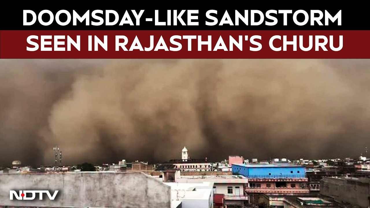 Rajasthan Dust Storm | Doomsday-Like Conditions in Churu as Sandstorm Turns Day Into Night