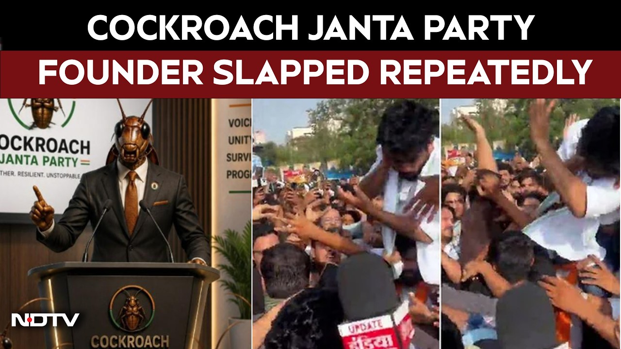 CJP Slap Video | On Camera, Cockroach Janta Party Founder Slapped Repeatedly At Jaipur Protest
