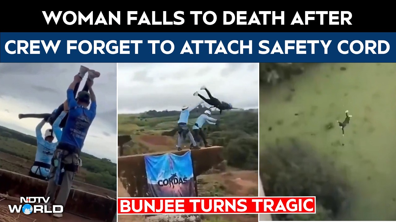 Brazil Bunjee Jumping Video | Woman Falls To Death After Crew Forget Safety Rope During Bungee Jump