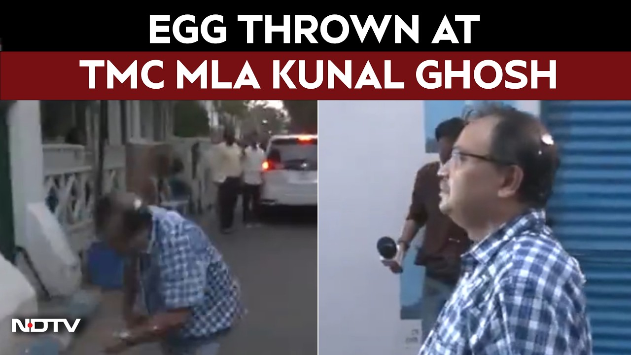 West Bengal News | Egg Thrown at TMC MLA Kunal Ghosh Outside Mamata Banerjee’s Residence in Kolkata