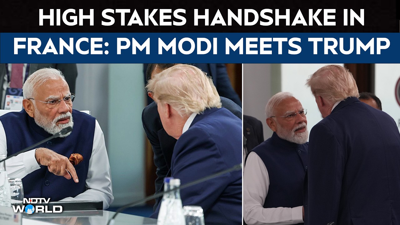 PM Modi's Face-To-Face Meet With Trump In 16 Months- High Stakes Handshake In France