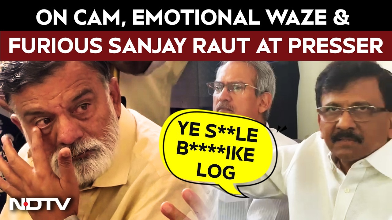 Video Shows Emotional Waze & Furious Sanjay Raut At Presser Amid Split Buzz