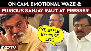 Video Shows Emotional Waze & Furious Sanjay Raut At Presser Amid Split Buzz