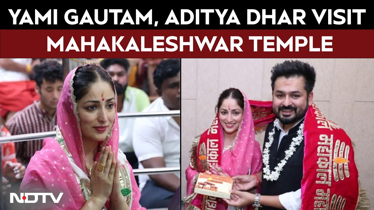 Actor Yami Gautam and 'Dhurandhar' Director Aditya Dhar Visit Mahakaleshwar Temple