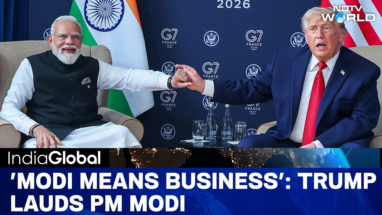'He's A Tough Negotiator', Trump Heaps Praises On PM Modi | G7 Summit | France
