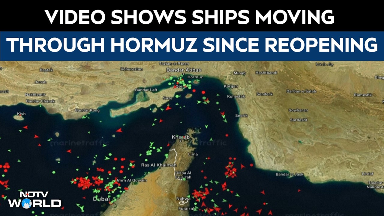 Strait Of Hormuz News | Video Shows Ships Moving Through The Strait Of Hormuz Since Reopening