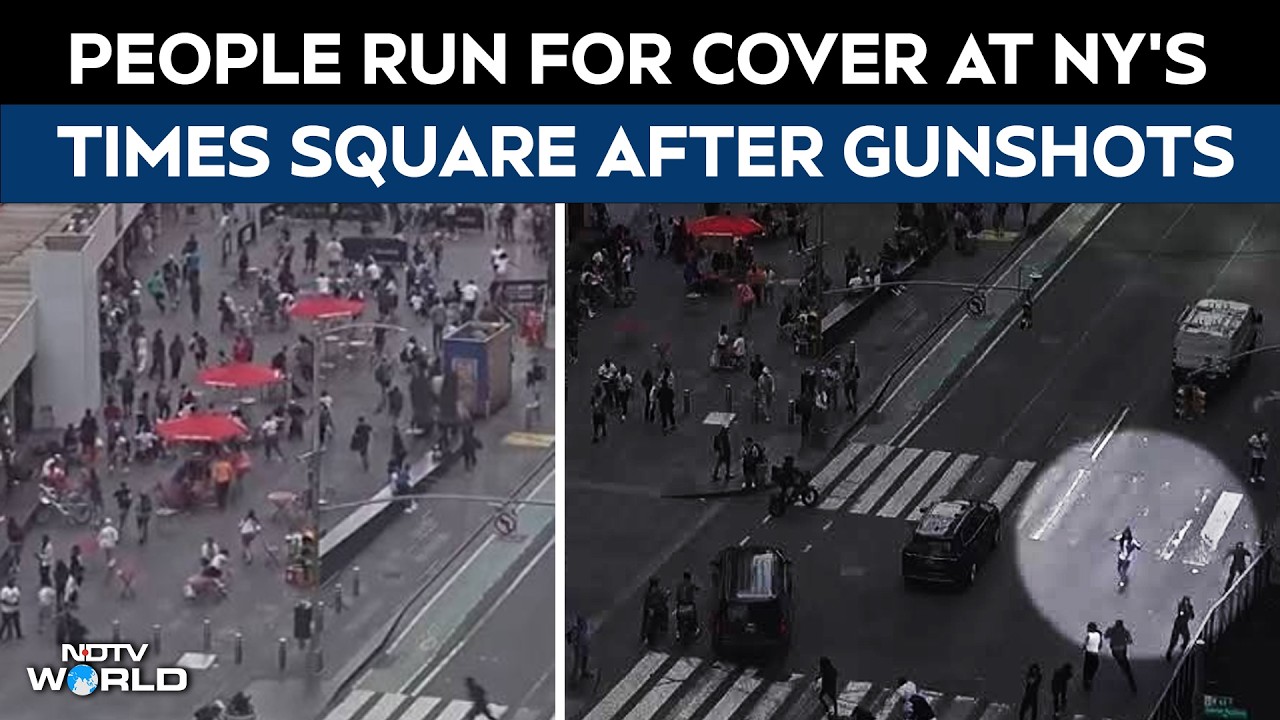 Times Square Shooting | 1 Hurt As Shots Fired At New York's Times Square, People Run For Cover