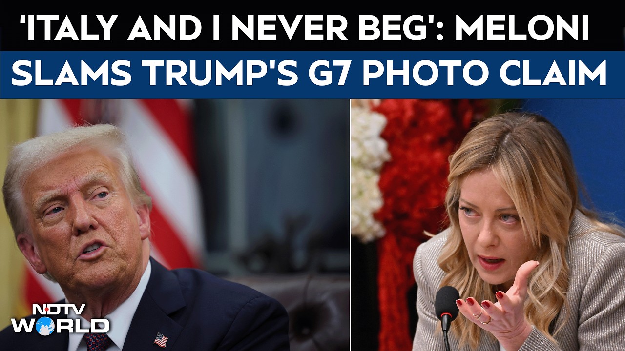 Italy's PM Meloni Rejects Donald Trump's Claim She 'Begged' For Photo At G7 Summit