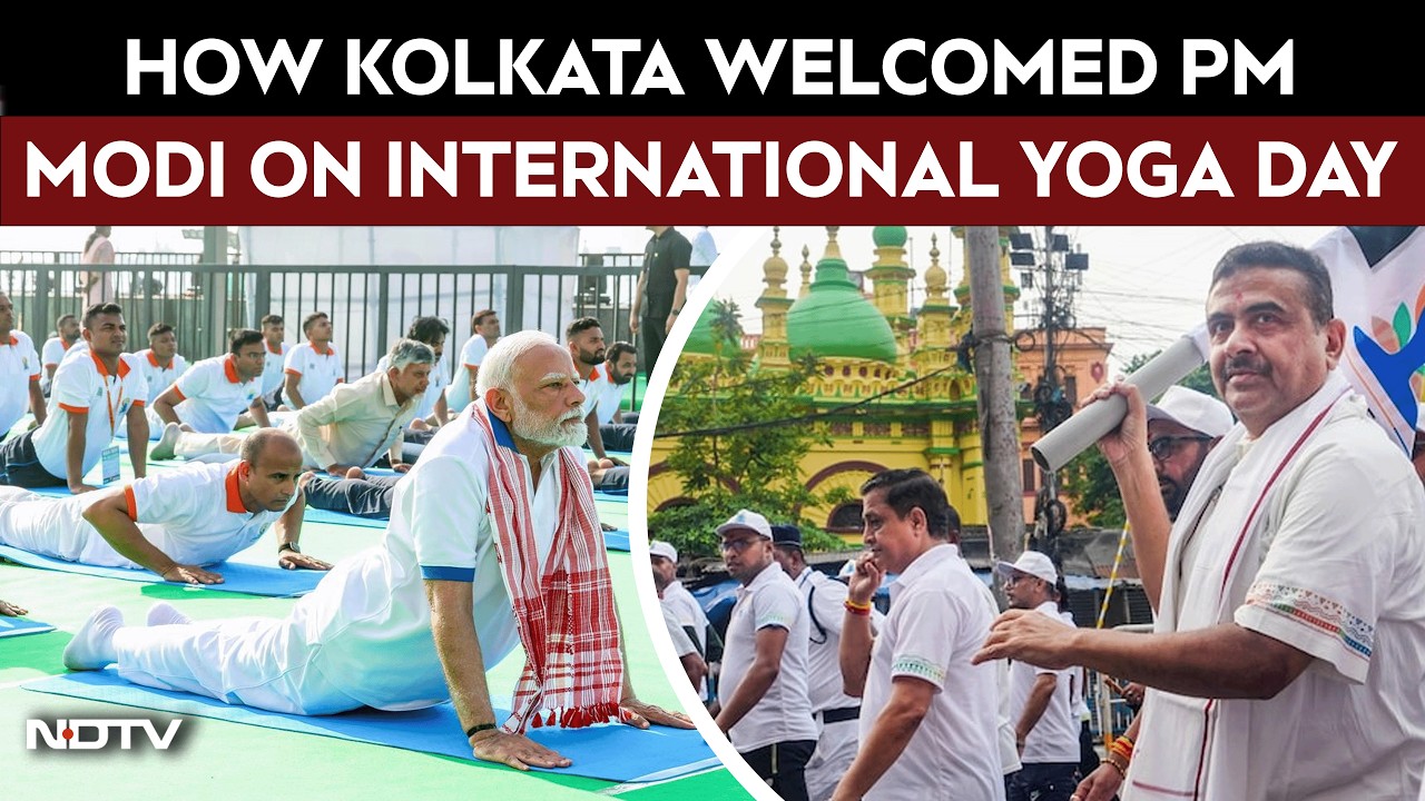 Yoga Day | How Kolkata Welcomed PM Modi On International Yoga Day