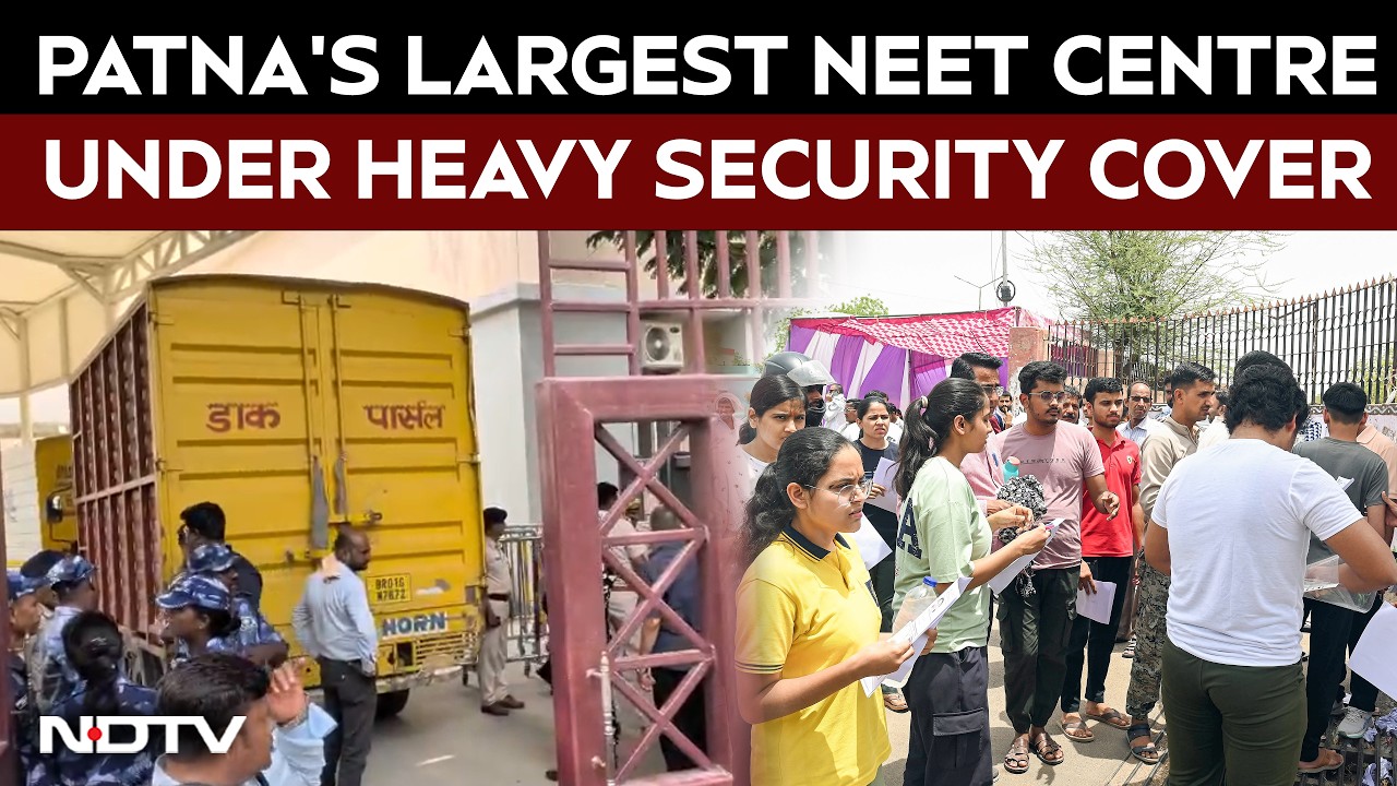 Heavy Security At Patna's Largest NEET Re-Exam Centre