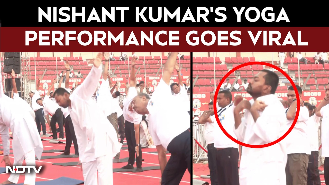 Yoga day | Bihar Health Minister Nishant Kumar's Yoga Performance Goes Viral