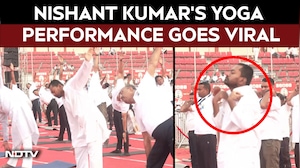 Yoga day | Bihar Health Minister Nishant Kumar's Yoga Performance Goes Viral