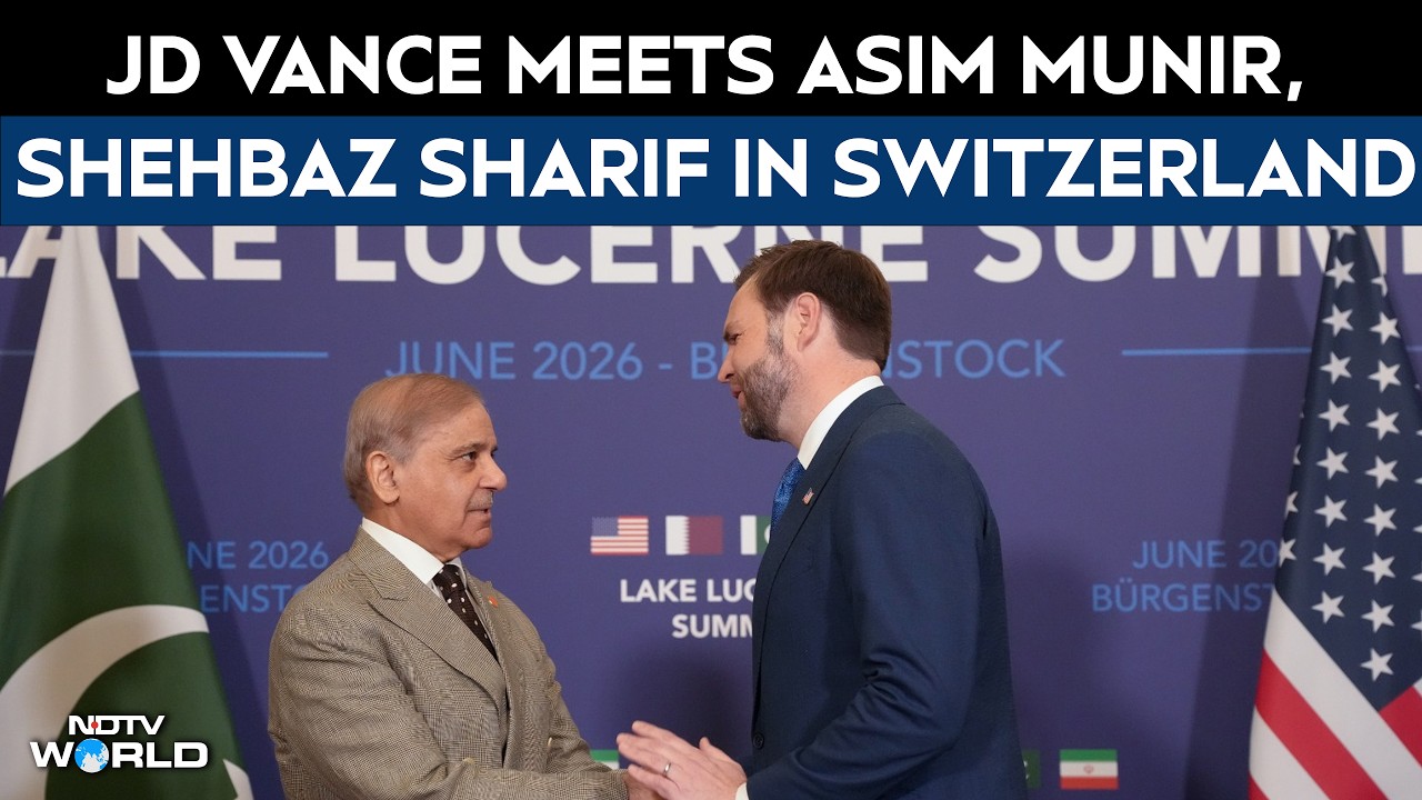 US Iran Talks | JD Vance, Pak PM Sharif And Their Delegations Hold Bilateral Meeting In Switzerland