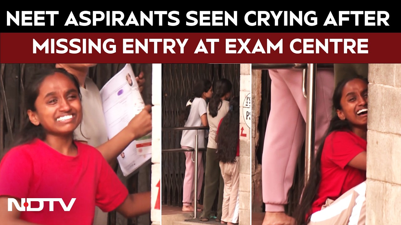 NEET Re-Exam: Students Seen Crying After Being Denied Entry For Arriving Late In Bengaluru