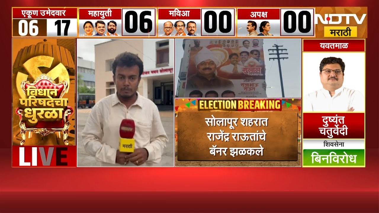 MLC Elections Results | सोलापुरमध्ये निकालाआधीच भाजप उमेदवाराच्या अभिनंदनाचे बॅनर्स | NDTV मराठी