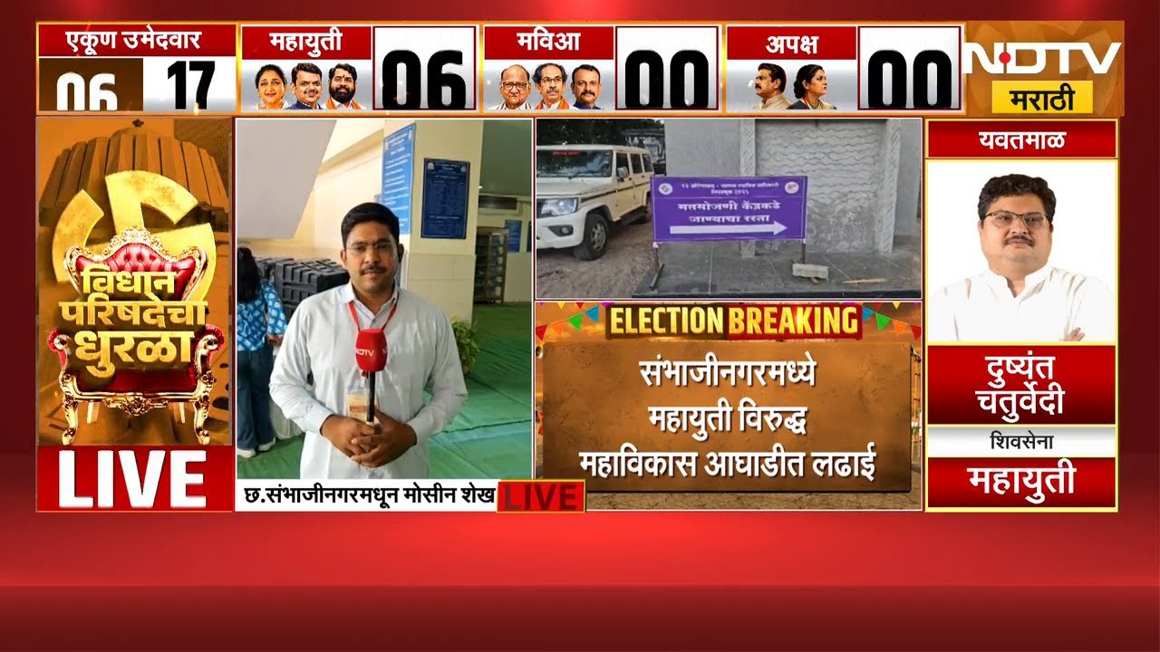 MLC Elections Results | छत्रपती संभाजीनगरमधील तिंरगी लढतीकडं राज्याचं लक्ष | NDTV मराठी