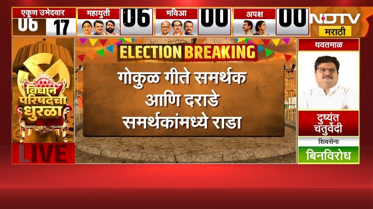 Nashik मध्ये मतमोजणी थांबवली, गोकुळ गीते समर्थक आणि दराडे समर्थकांमध्ये राडा | MLC Election Result