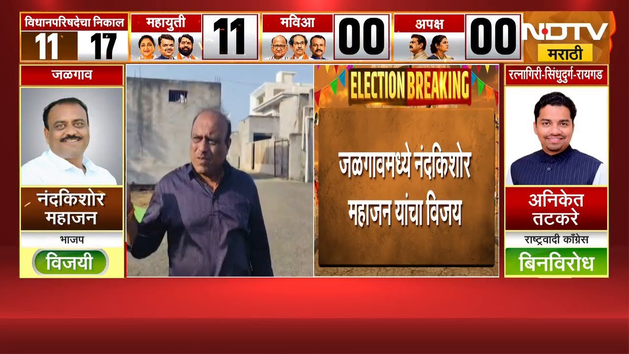 Jalgaon मध्ये भाजप उमेदवार नंदकिशोर महाजन यांचा विजय | MLC Election