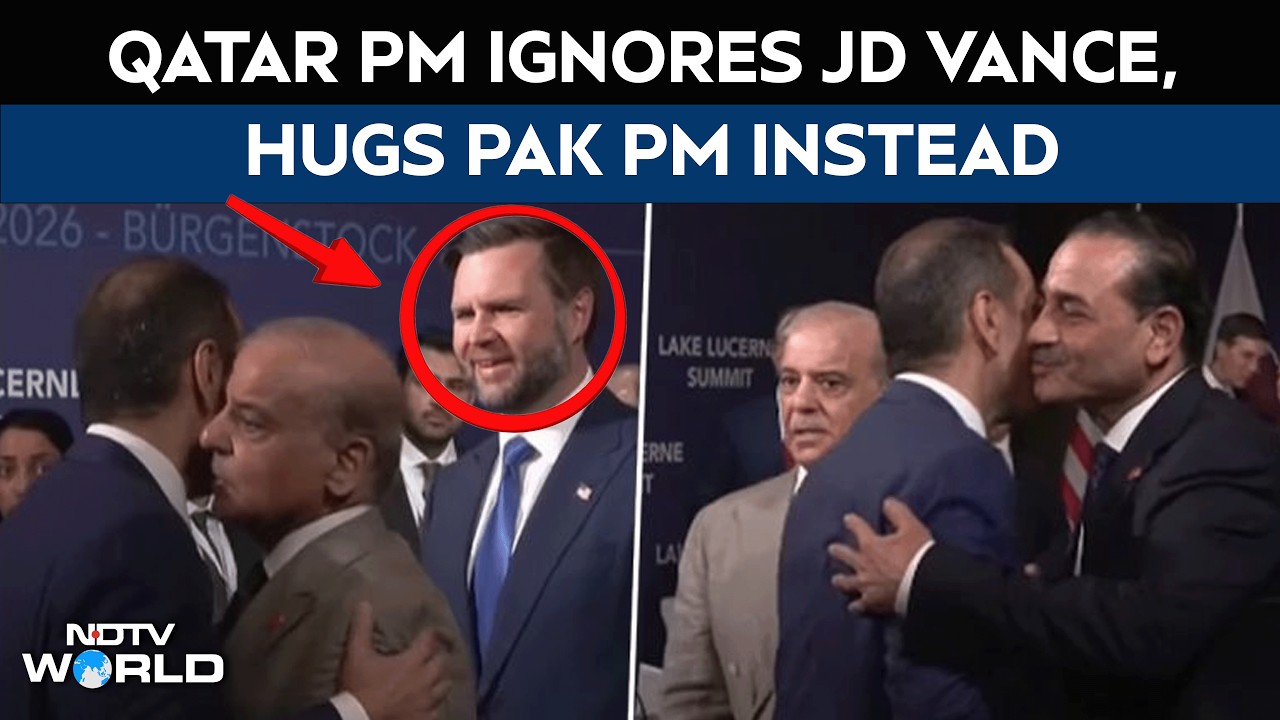 JD Vance Viral Video | Qatar Snubs JD Vance, Hugs Pakistan PM At US-Iran Talks In Switzerland