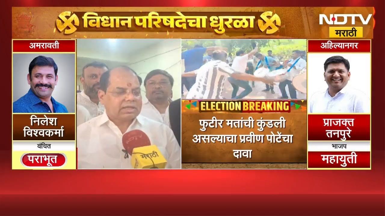 Amravati मध्ये भाजपच्या प्रवीण पोटे यांची हॅटट्रिक | MLC Election Result | NDTV मराठी