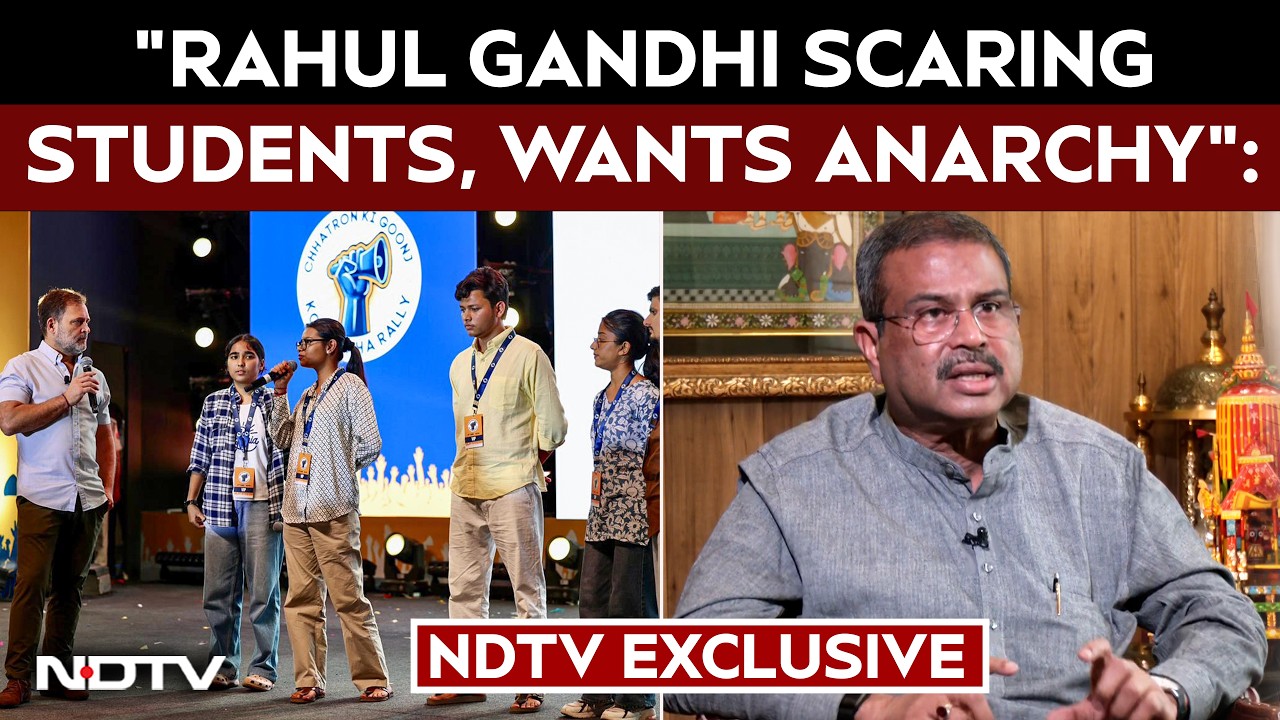 "Rahul Gandhi Scaring Students, Wants Anarchy": Education Minister's Big Charge