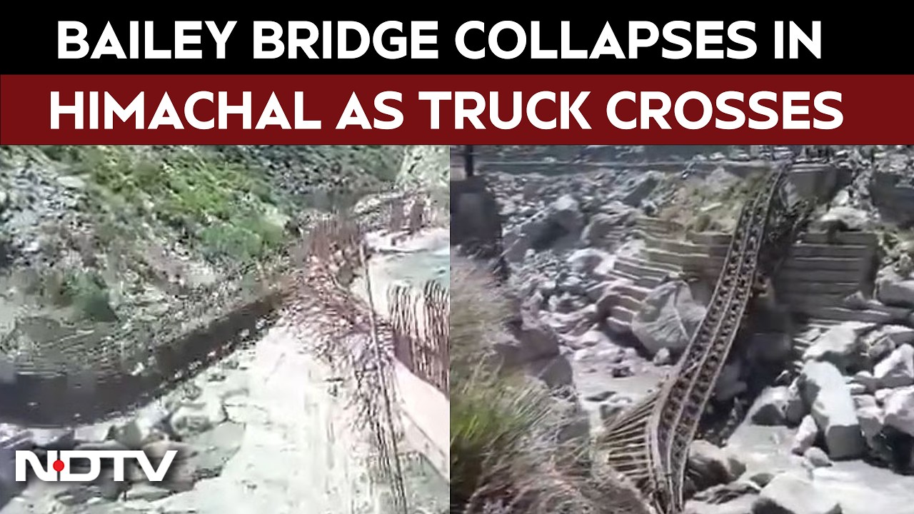 Watch: Bailey Bridge Collapses In Himachal's Kinnaur As Truck Crosses