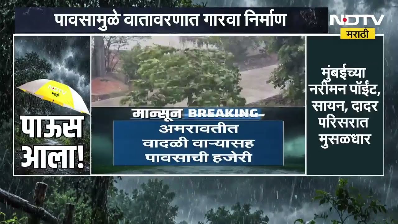 Maharashtra Monsoon Rain| मुंबईसह महाराष्ट्रात मान्सूनची आगेकूच,जाणून घ्या पावसासंदर्भातले अपडेट्स