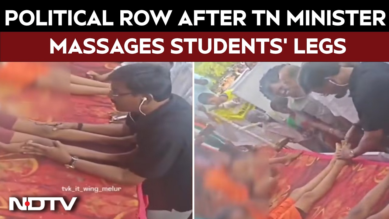 Political Row Erupts After Tamil Nadu Minister Seen Massaging Students' Legs