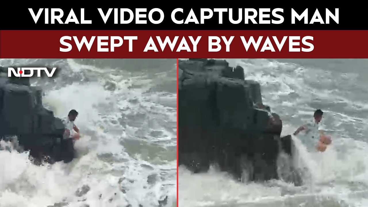 Goa Beach Tragedy: Viral Video Captures Man Swept Away By Waves
