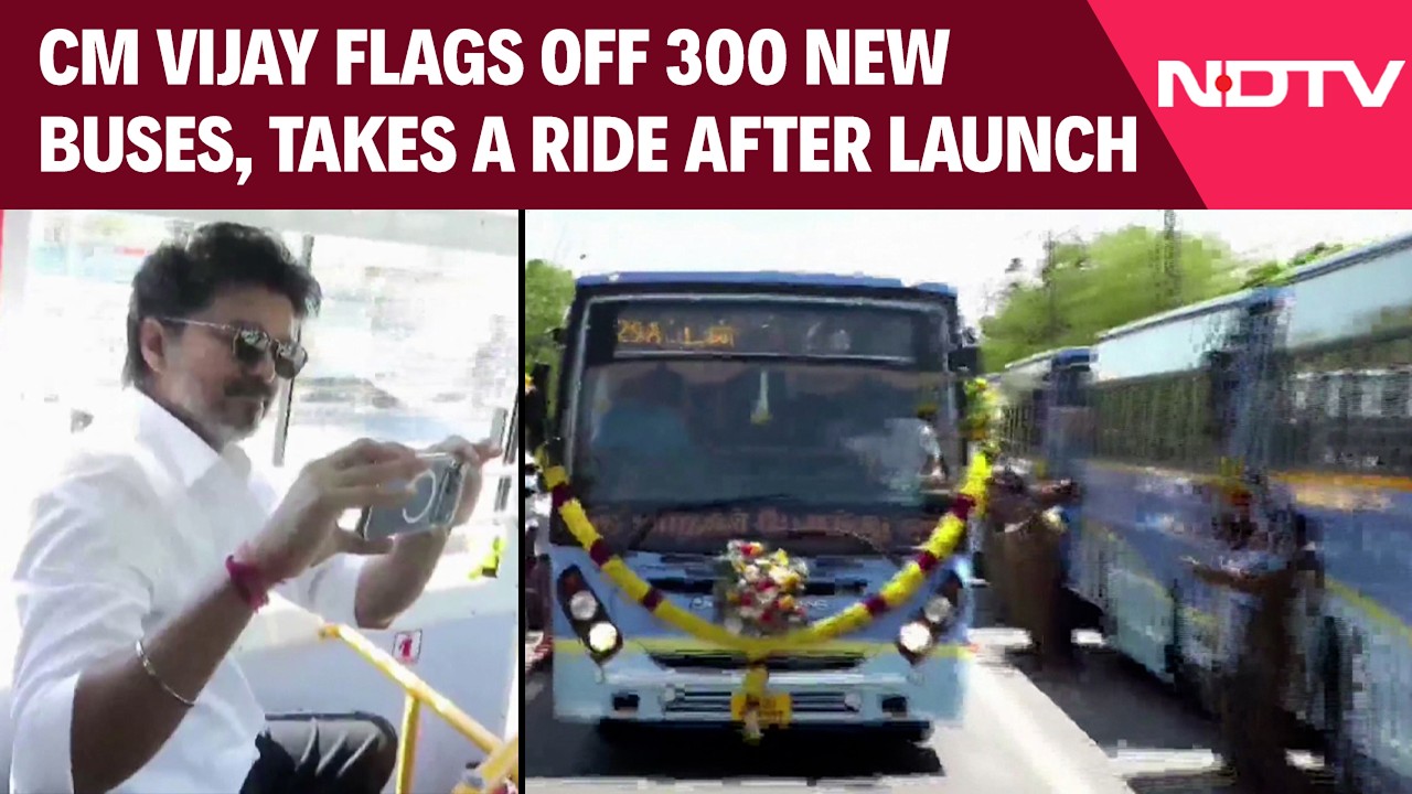 Tamil Nadu Chief Minister Vijay Launches 300 New Government Buses In the State