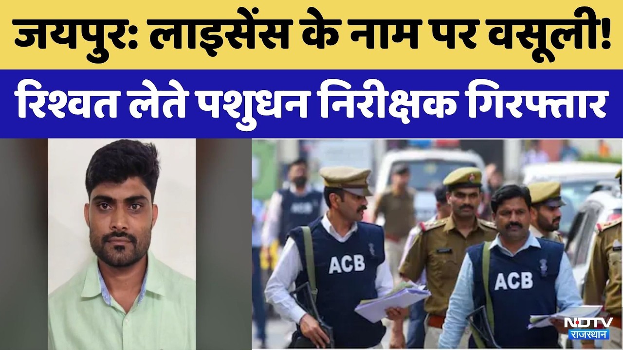 Jaipur ACB Action: 5,000 की रिश्वत लेते Livestock Inspector Arrested | Top News | Rajasthan News