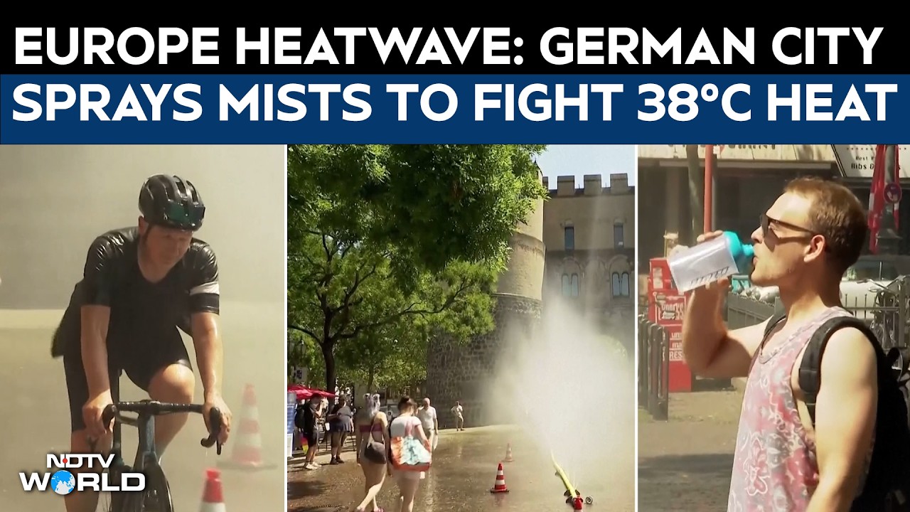 Cologne Installs Cooling Mist Sprinklers To Help Residents Beat 38°C European Heatwave