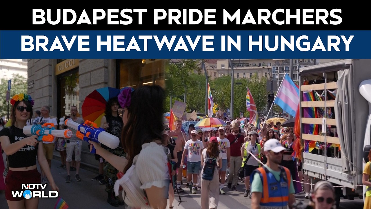 Pride Month | Budapest Pride Marchers Brave Record-Breaking Heatwave In Hungary