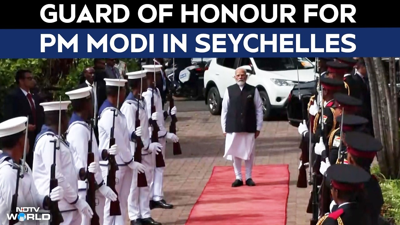 Prime Minister Narendra Modi Receives Guard of Honour at State House in Seychelles