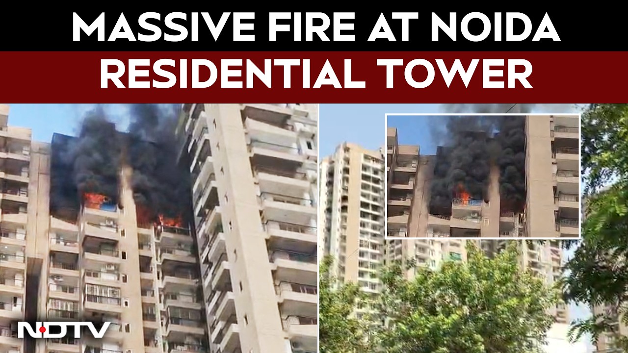 Fire Breaks Out on 21st Floor of Noida High-Rise; AC Blast Suspected