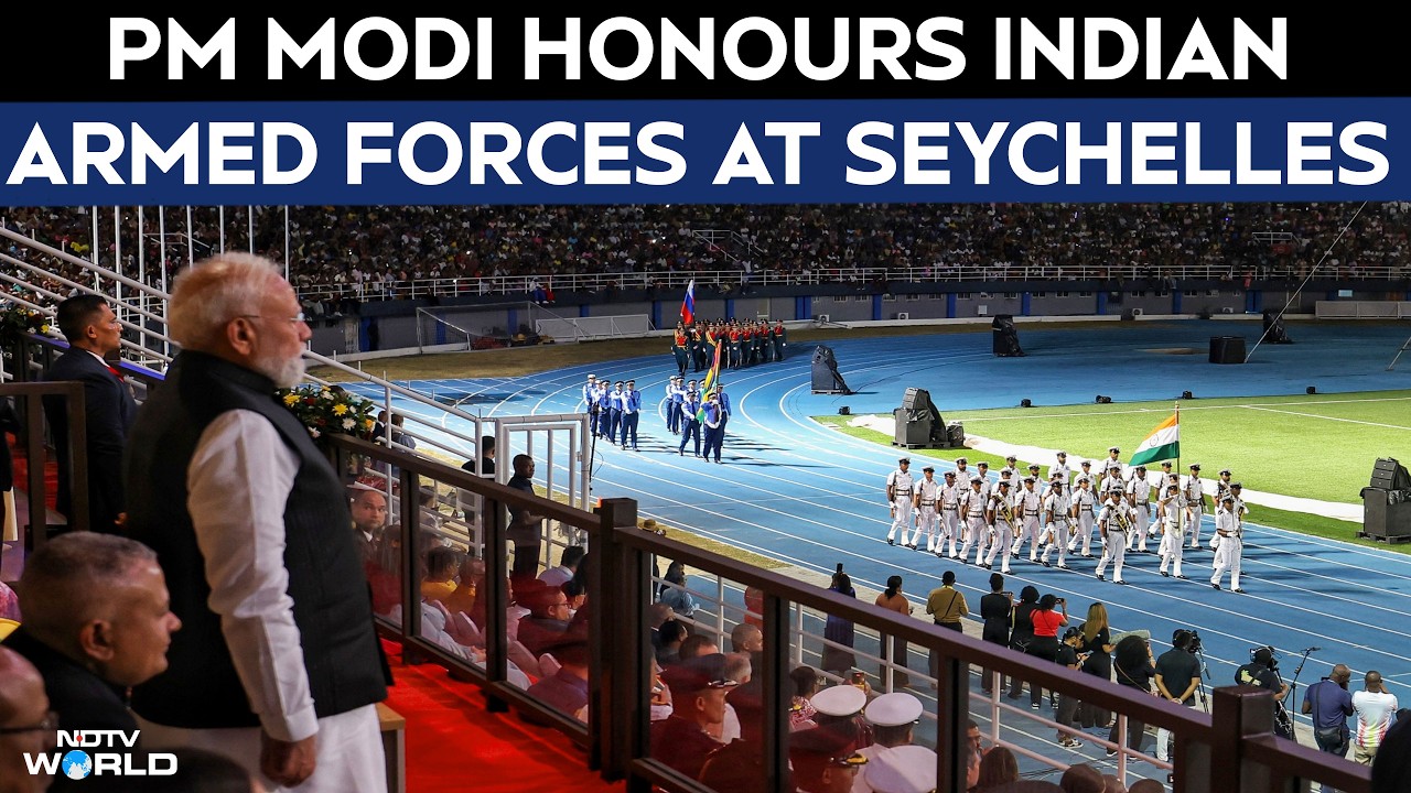 PM Modi Honours Indian Armed Forces at Seychelles National Day Parade