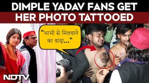 Dimple Yadav Fans Get Her Photo Tattooed, Stop Akhilesh Yadav In Azamgarh