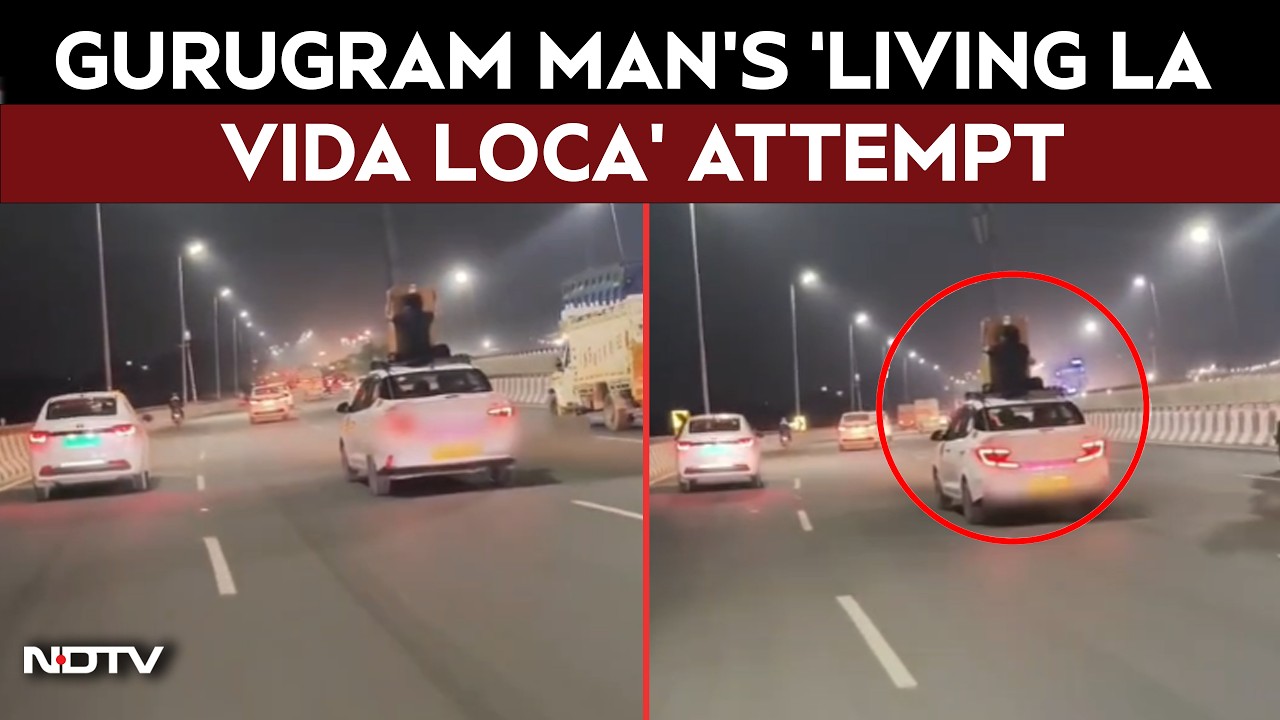 Gurugram: Man Sits on Roof of Speeding Cab on NH-48, Sparks Safety Concerns