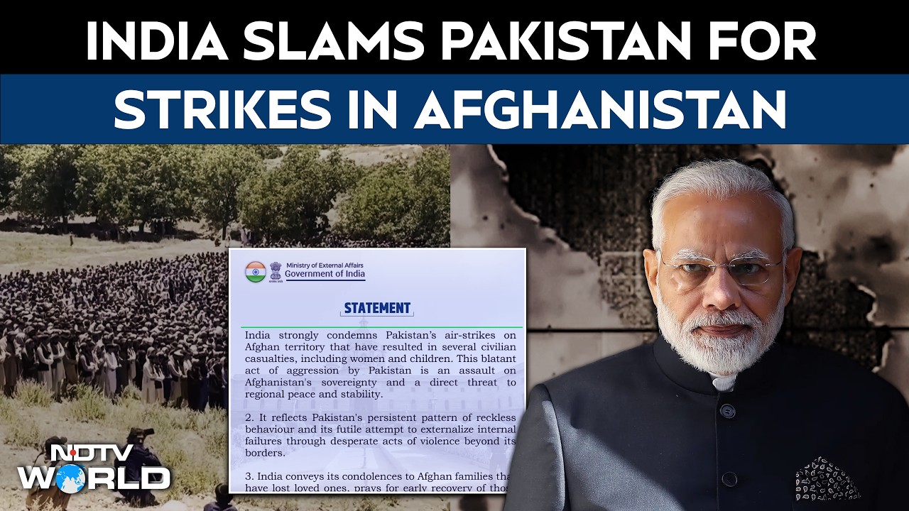 Pakistan vs Afghanistan | "Blatant Act Of Aggression": India Slams Pak For Strikes In Afghanistan