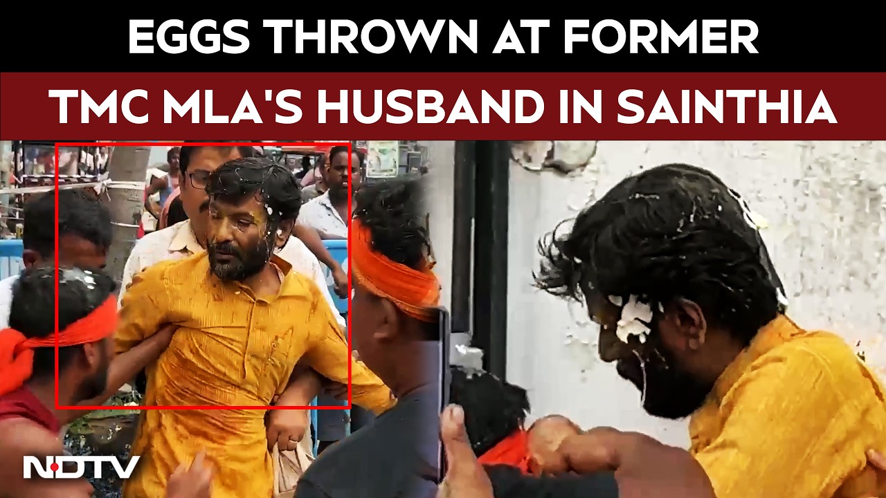 TMC Latest News | Eggs Thrown at Former TMC MLA Nilabati Saha's Husband in Sainthia