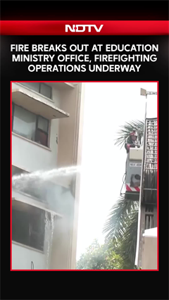 Fire Erupts At Education Ministry Office On Vikas Marg, Emergency Response Underway