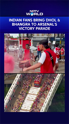 Indian Fans Take Over London Streets With Dhol & Bhangra To Celebrate Arsenal's EPL Win