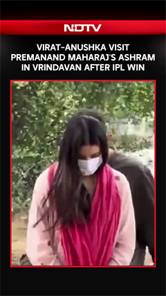 Virat Kohli, Anushka Sharma Visit Premanand Maharaj's Ashram In Vrindavan After IPL Win