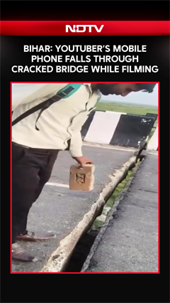 Youtuber's Mobile Falls Through Cracked Bridge While Filming The Safety Hazard In Bihar